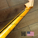 12 Radius Flame Maple Rosewood Stratocaster Neck Fits Warmoth Fender Fsrb. Fixed Price $189.00.