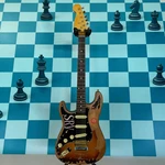 Left-handed Srv Electric Guitar St Brown Ttremolo Bridge 21 Frets Gold Hardware. Fixed Price $229.90.