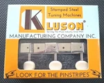 Kluson Traditional Vintage Nickel Single Line 3 Per Plate Oval Button Tuner Set. Fixed Price $49.95.