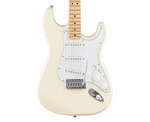 Used Fender Standard Stratocaster Electric Guitar - Olympic White W/maple Fb. Fixed Price $519.99.