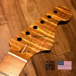 Roasted Flame Maple Strat Guitar Neck Satin Fits Warmoth Body 0SMH. Fixed Price $209.00.