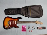 Squier Stratocaster Electric Guitar Sunburst - W/custom Upgrades Near Mint. Fixed Price $170.00.