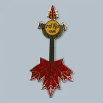Hard Rock Pin Niagara Falls Canada Red Maple Leaf Guitar. Fixed Price $14.40.