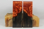 Hybrid Stabilized Dyed Maple Copper Custom Composite Knife Handle Material #8139. Fixed Price $30.50.