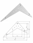 Metallor Bridge Plate For Flying V Style Electric Guitar Parts Chrome. Fixed Price $10.99.