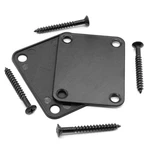 Black Bass Guitar Plate Replacement With Mounting Screws, Metal Neckplat.... Fixed Price $10.38.