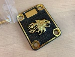 Alnicov Electric Guitar Neck Joint Cover Plate Animal Lion Cat Head Motif Gold. Fixed Price $5.00.