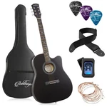 41-INCH Beginner Cutaway Acoustic Guitar Package Starter Kit W/ Tuner, Gig Bag. Fixed Price $89.99.