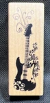 Inkadinkado Electric Guitar Musical Instrument Rubber Stamp Wood Mounted. Fixed Price $6.95.
