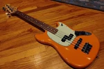 Fender Limited Edition Mustang Pj Short Scale Electric Bass Guitar Capri Orange. Fixed Price $875.00.