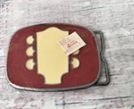 Vintage Rj Guitar Neck Enamel Belt Buckle, New Sealed. Fixed Price $36.99.