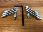 **8 Guitar Neck Threaded Steel Inserts + Stainless Oval Screws Allen Wrench**. Fixed Price $17.95.