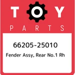 66205-25010 Toyota Fender Assy, Rear NO.1 Rh 6620525010, New Genuine Oem Part. Fixed Price $37.54.
