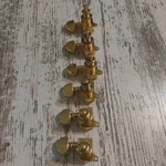 Grover Gold 406G6 Mini Locking 6-IN-LINE Rotomatic Tuners 18:1. Fixed Price $79.00.