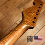 Roasted Flame Maple Rosewood Strat Neck Satin Fits Warmoth & Fender Body 0SR6. Fixed Price $189.00.