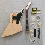 Diy 6 String Explorer Electric Guitar Kit 22F Set Neck Maple Golden Part. Fixed Price $179.00.