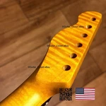 12 Radius Flame Maple Rosewood Stainless Fret Tele Neck Fits Warmoth Ftrb. Fixed Price $209.00.