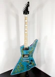 Schecter E-1 Electro Resin Electric Guitar Yellow / Transparent Blue. Fixed Price $1099.00.