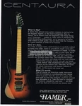 1991 Hamer Centura Electric Guitar Vintage Ad. Fixed Price $8.95.