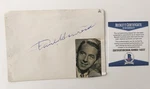 Paul Henreid Signed Autographed 4.25 X 6 Album Page Bas Beckett Certified. Fixed Price $119.95.