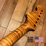 Roasted Flame Maple Guitar Neck Satin Fits Warmoth Stratocaster Body 0SMK. Fixed Price $209.00.