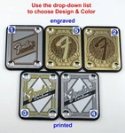 "custom Built" Engraved Or Printed Guitar Neck Plate - Choose From 4 Designs. Fixed Price $29.95.