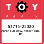 53715-25020 Toyota Apron Sub-assy, Fender Side, Rh 5371525020, New Genuine Oem. Fixed Price $112.43.