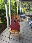 Ovation AB24-25 Applause Standard Mid Depth Acoustic/electric Guitar Ruby Red. Fixed Price $220.50.