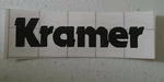 Kramer Headstock Logo - Premium Vinyl Die Cut Decal Guitar Project Replacement. Fixed Price $9.99.