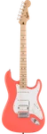 Fender Squier Sonic Stratocaster Hss Electric Guitar, Maple Neck, Tahitian Coral. Fixed Price $249.99.