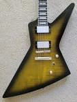 Epiphone Prophecy Extura Electric Guitar, Yellow Tiger Aged Gloss, New Gig Bag. Fixed Price $809.00.