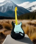 Spectrum Strat Style Electric Guitar Black Maple Neck Project As-is. Fixed Price $143.10.