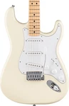 Fender Standard Stratocaster Electric Guitar, Maple Fingerboard, Olympic White. Fixed Price $679.99.