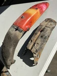 Suzuki TS75 Rear Fender & Brace. Fixed Price $130.00.
