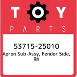 53715-25010 Toyota Apron Sub-assy, Fender Side, Rh 5371525010, New Genuine Oem. Fixed Price $124.42.