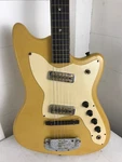 1966 Harmony Bobkat Electric Guitar - H15V Old Banana Yellow Finish. Fixed Price $550.00.
