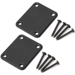 2 Pack Guitar Metal Neck Plates With Plastic Mat Compatible For Strat Tele St.... Fixed Price $12.93.