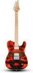 Leo Jaymz Electric Guitar Red 24-FRET Dual Humbuckers Fixed Bridge Gloss Top. Fixed Price $281.52.