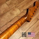 Roasted Flame Maple Strat Guitar Neck Satin Fits Fender & Warmoth Body SM2F. Fixed Price $209.00.