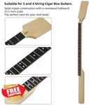 Domofa Cigar Box Guitar Neck 21 Fret 25.5" Maple Rosewood. Fixed Price $112.99.