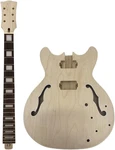 Unfinished Jazz Guitar Semi Hollow Body With Maple Neck Diy Project. Fixed Price $249.99.