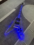 Acrylic Electric Guitar Rosewood Fb Maple Neck Blue Light Golden Part Solid Body. Fixed Price $249.99.