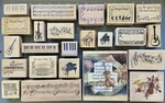 Music Theme Rubber Stamps Rare Vintage Instruments Bookplates Etc You Pick. Fixed Price $15.99.