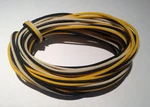 22 Gauge Guitar Wire, 10FT Black/white/yellow, 7-STRAND Copper Pushback. Fixed Price $27.19.