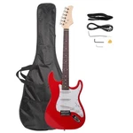 Electric Guitar Wood Fingerboard Red +gigbag +cord+strap+accessor. Fixed Price $57.99.